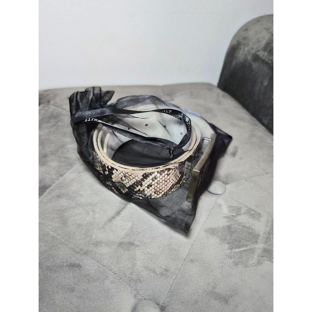 White-house-black-market Women's Tan and Black Belt